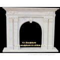 Indoor White Marble Stone Fireplaces FPS-E066